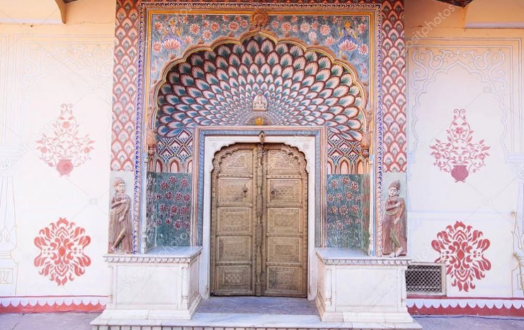 Ворота Лотоса в Городском дворце Джайпура