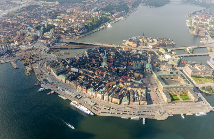 Аэрофотосъемка над Стокгольмом, Содермальмом и Юргорденом