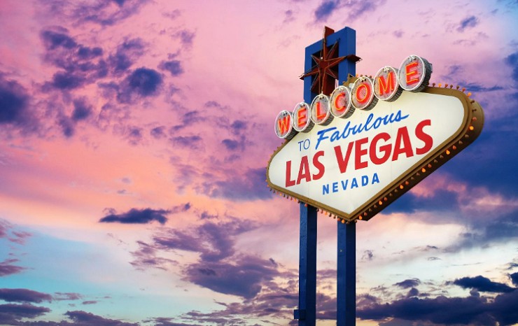 Знак «Добро пожаловать в сказочный Лас-Вегас»
