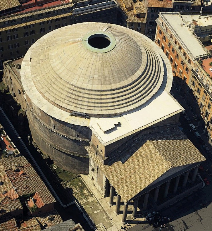 Купол Пантеона. Вид сверху. Рим. Италия