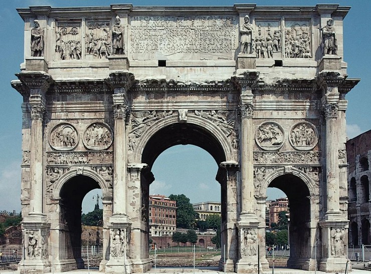Триумфальная арка Константина. 312–315 гг. Рим. Италия