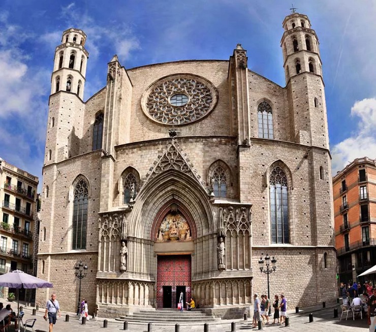 Церковь Санта-Мария-дель-Мар. Барселона. Испания