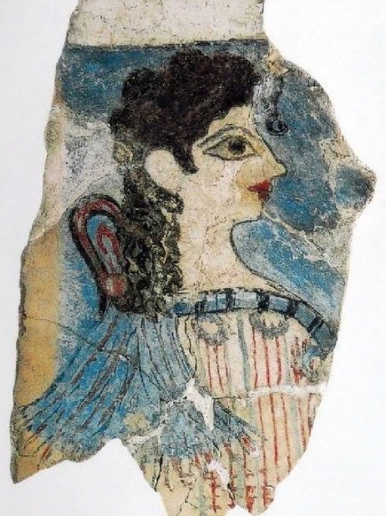 Парижанка. Фрагмент фрески, 1450 г. до н. э.
