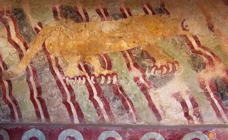 Ягуар. Настенная роспись из Теотиуакана