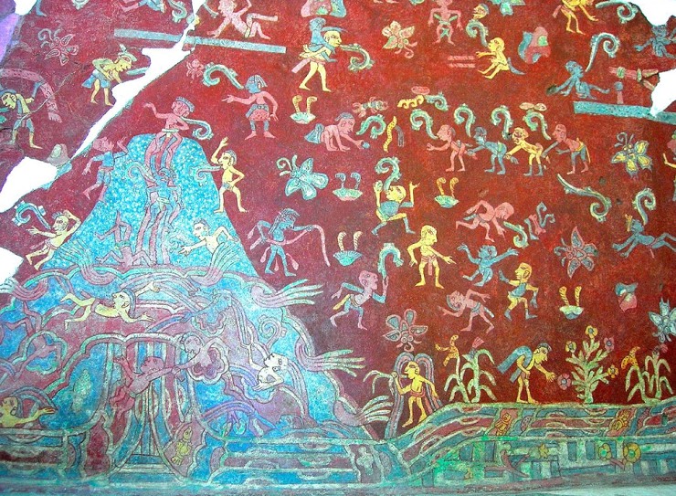 Тлалокский рай. Настенная роспись из дворца Тепантитла. Национальный музей антропологии, г. Мехико