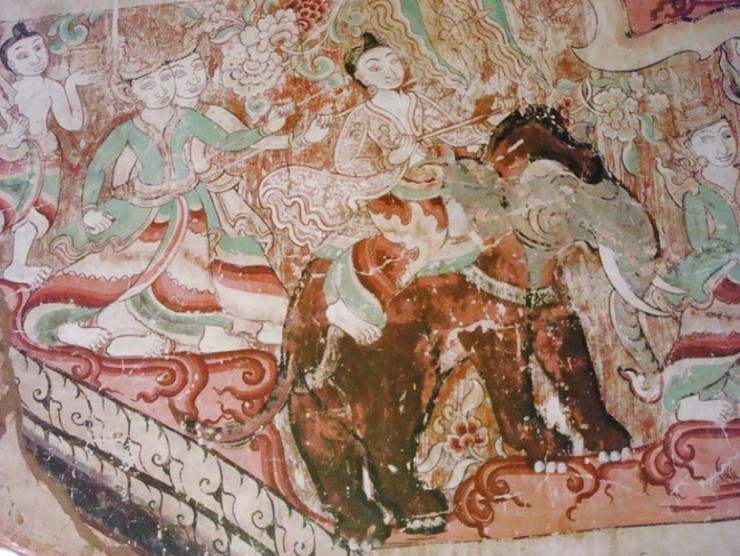 Роспись в зале координации храма Упали Тхейн