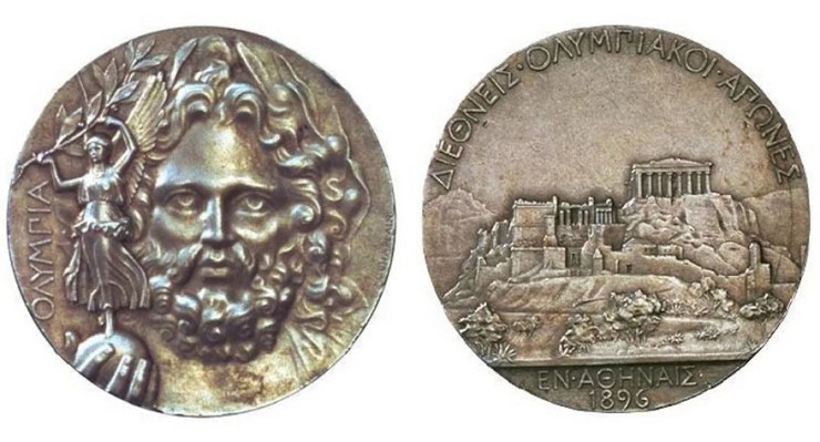 Серебряная медаль I Олимпиады 1896 года