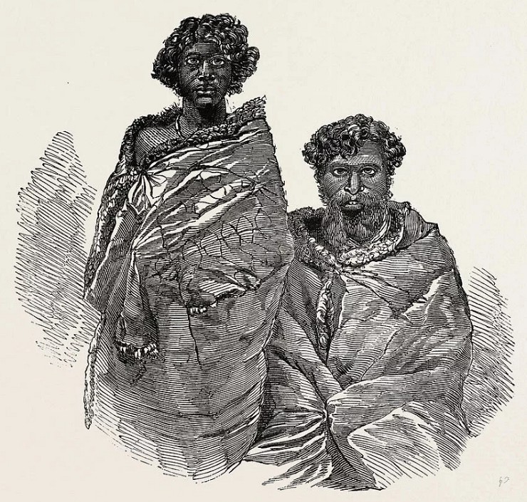 Аборигены Австралии. Рисунок XIX века
