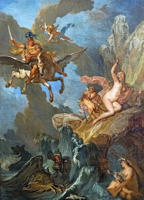 Николя Бертен. Персей спасает Андромеду. Кон. XVII - нач. XVIII в. Музей изящных искусств Каркасона, Франция