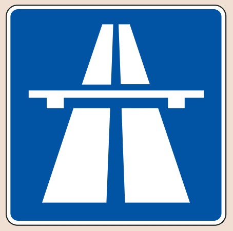 Немецкий дорожный знак «Автомагистраль»