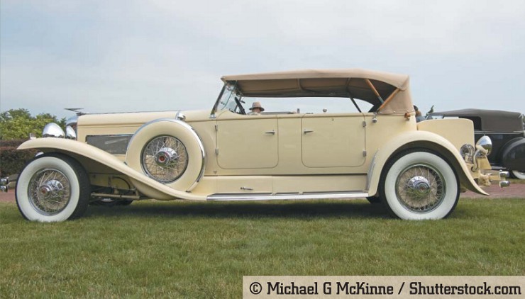 Duesenberg Model J Tourster 1931 г. на выставке The Elegance в Херши. Херши, США, 14 июня 2015 г.