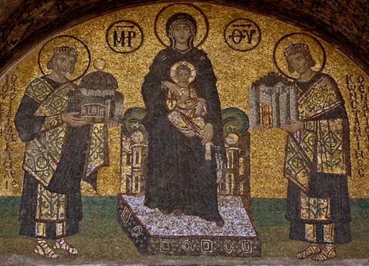 Мозаика собора Св. Софии в Константинополе (Стамбуле). X в.