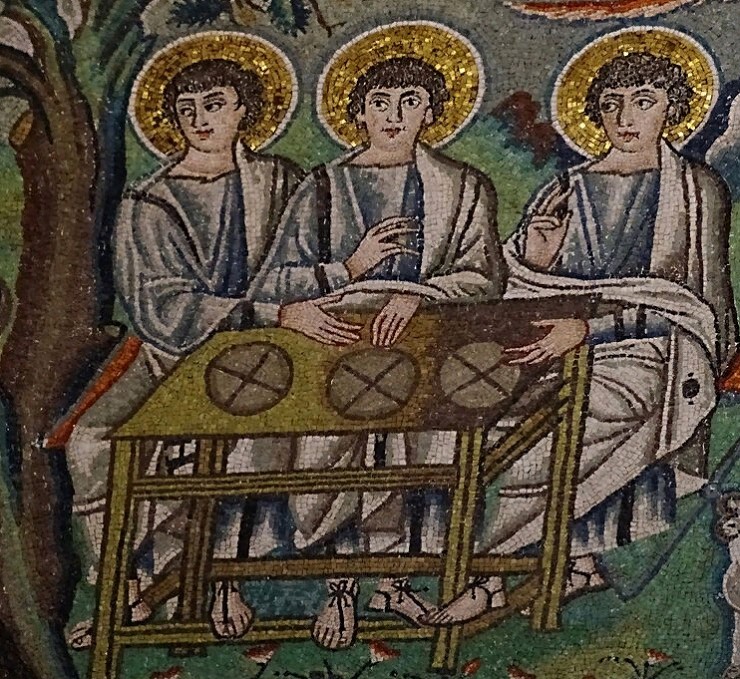 Святая Троица. Мозаика из храма Сан-Витале. Равенна. XI в.