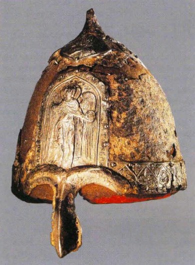 Русский шлем, предположительно принадлежал князю Ярославу Всеволодовичу. Начало XIII в