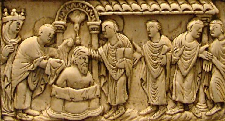 Крещение Хлодвига. Украшение оклада Евангелия. IX в.