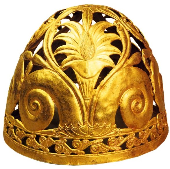 Золотой шлем скифского царя. IV в. до н. э.