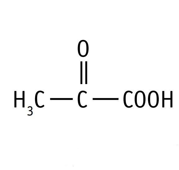 Структурная формула пировиноградной кислоты (С3Н4О3)