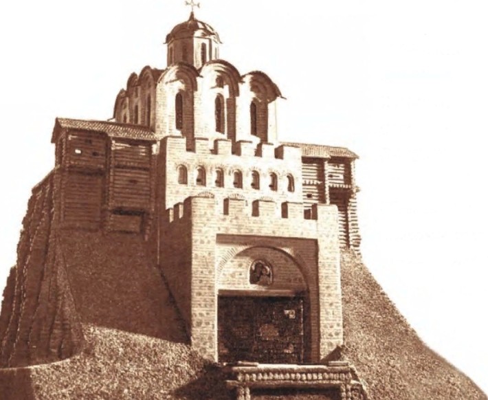 Реконструкция Золотых ворот в Киеве 