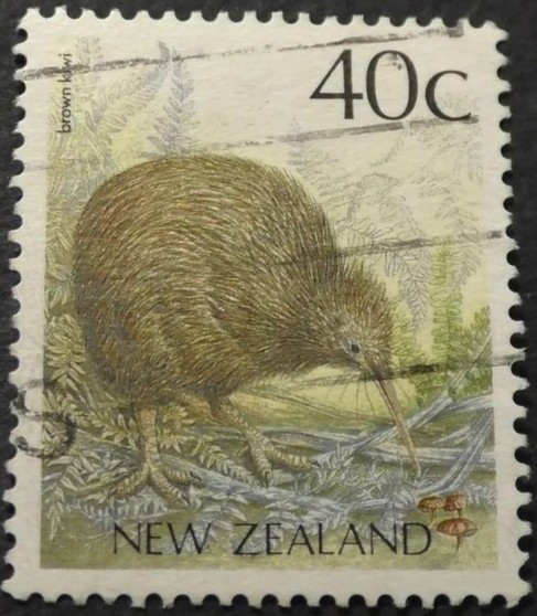 Новозеландская марка, посвященная нелетающей птице киви