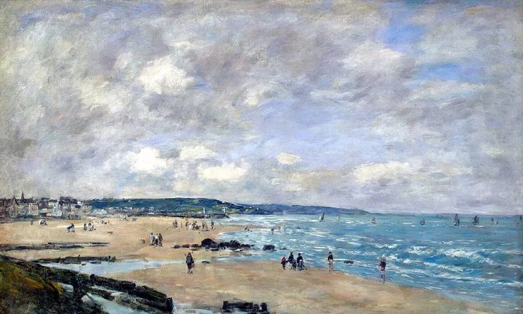 Э. Буден. Пляж в Трувиле. 1893