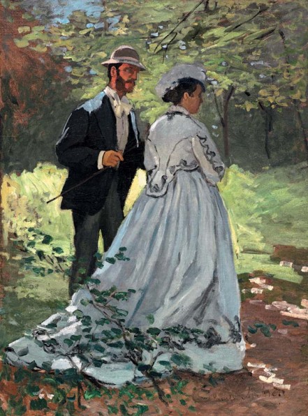 К. Моне. Прогулка. Базиль и Камилла. Завтрак на траве (этюд). 1865
