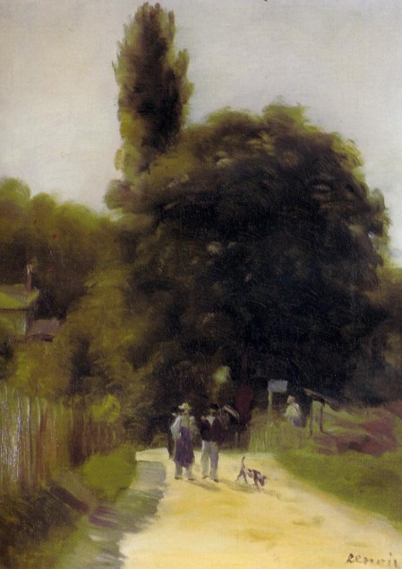 О. Ренуар. Пейзаж с двумя фигурами. 1866