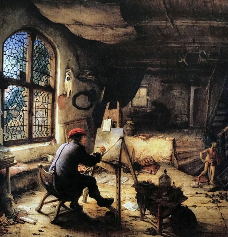 А. Остаде. Живописец в мастерской. 1663