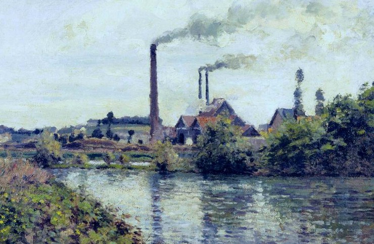 К. Писсарро. Завод в Понтуазе. 1873