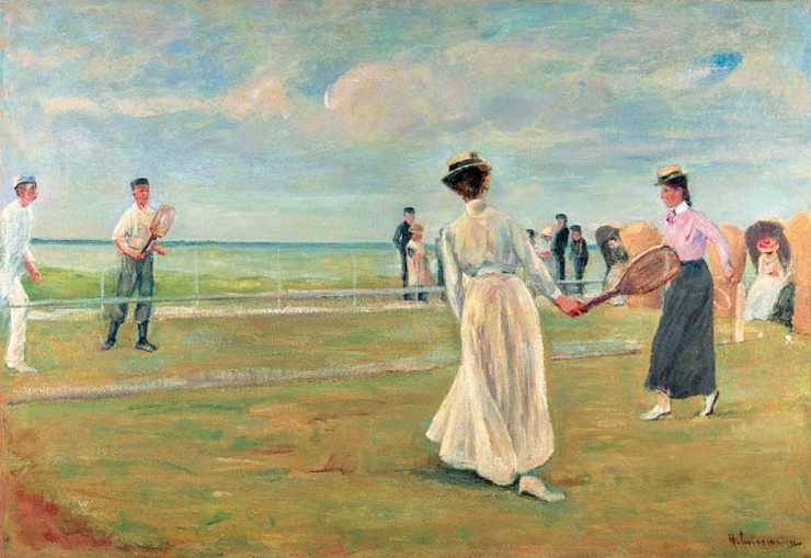 М. Либерман. Игра в теннис у моря. 1901