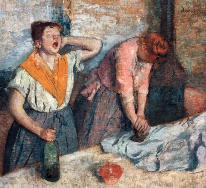 Э. Дега. Прачки гладят. (Две гладильщицы). 1884