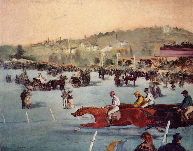 Э. Мане. Скачки в Булонском лесу. 1872