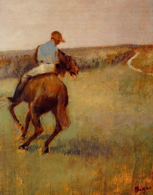 Э. Дега. Жокей в синем на гнедом коне. 1889