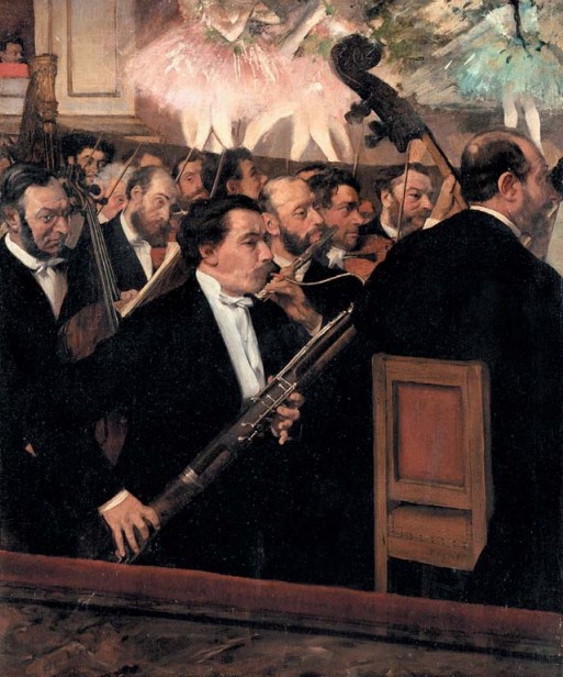Э. Дега. Музыканты в оркестре. 1870