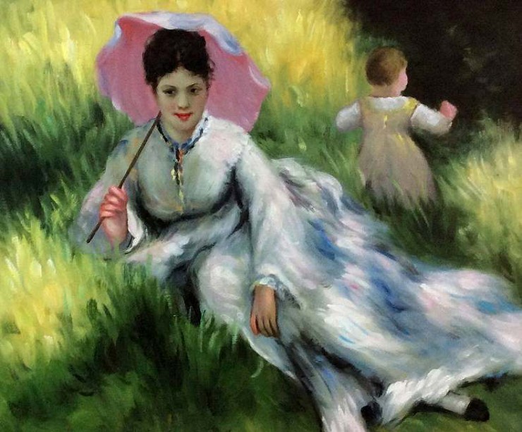 О. Ренуар. Женщина с зонтиком. 1873
