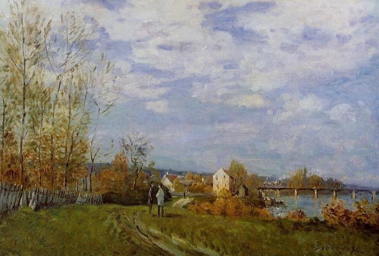 А. Сислей. Берег Сены в Буживале. 1873