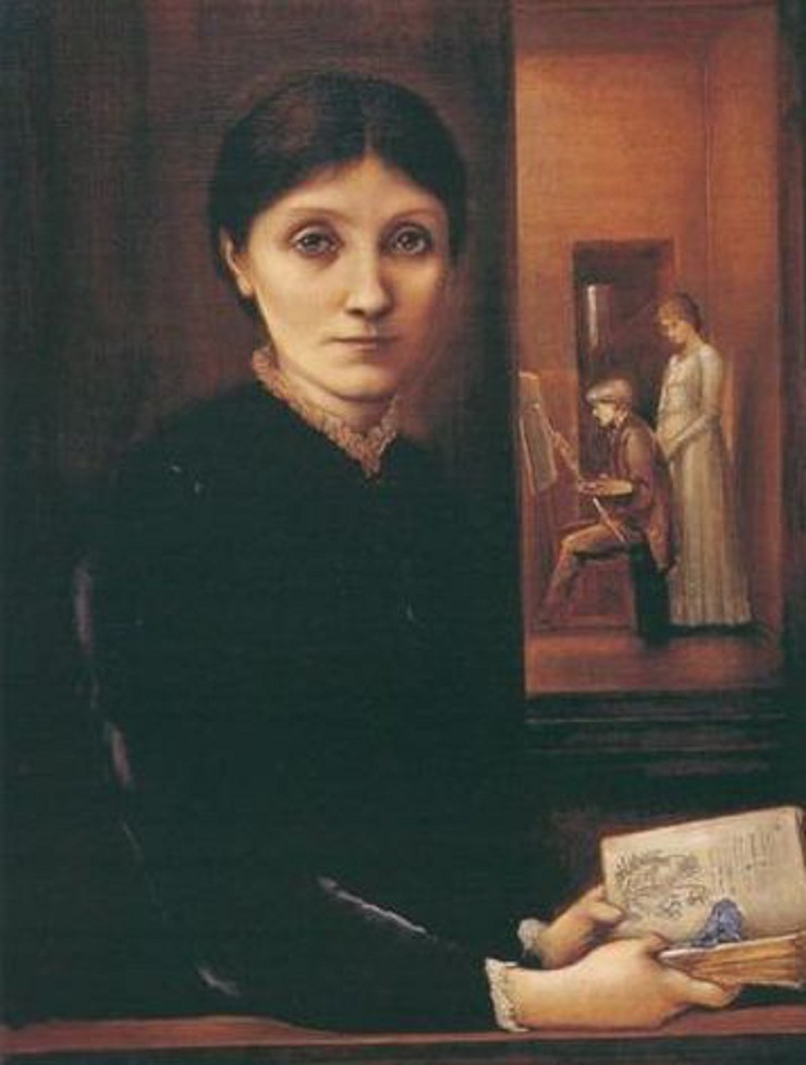 Эдвард Берн-Джонс. Портрет Джорджианы Берн-Джонс с Филиппом и Маргарет (1883)