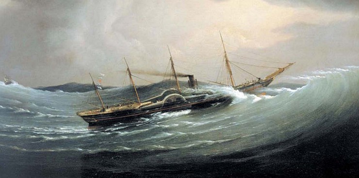Пароход «Грейт Вестерн» в штормовом море, 1844 г.