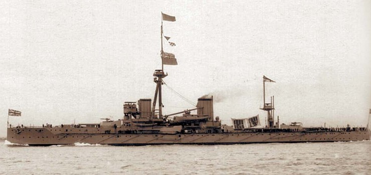 «Дредноут» под адмиральским флагом, 1907 г.