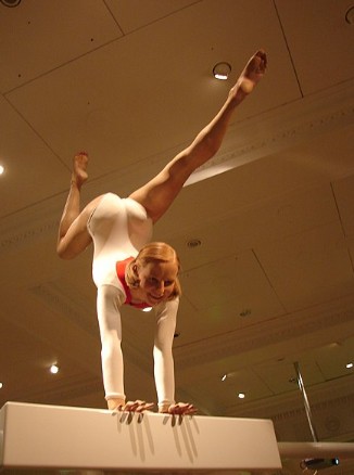 Восковая фигура Ольги Корбут в музее мадам Тюссо в Лондоне