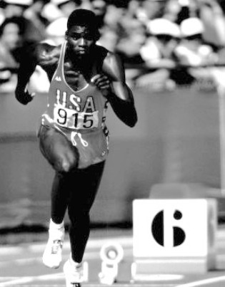 Льюис в спринте на летних Олимпийских играх 1984 года