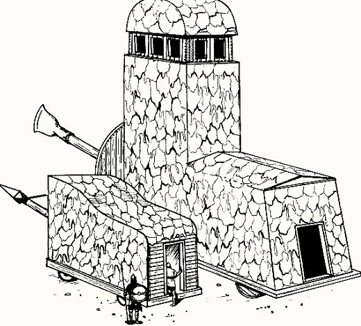 Реконструкция ассирийских таранов IX – VII веков до н.э.