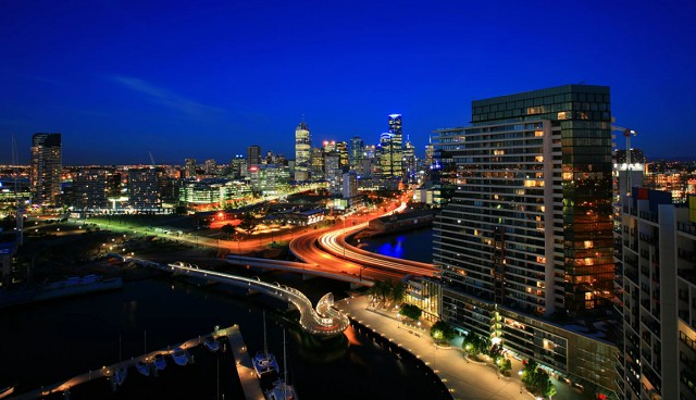 Ночная панорама Мельбурна