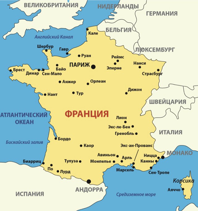 Карта юг франции берин