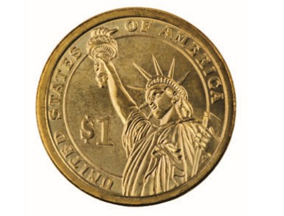 Один доллар США — монета со статуей Свободы