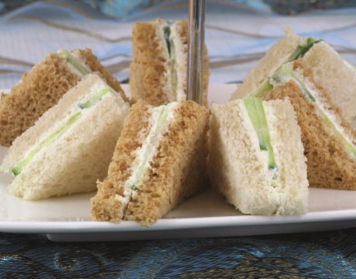 Английский традиционный сэндвич с огурцами