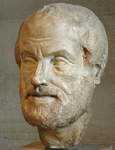 Скульптура головы Аристотеля — копия работы Лисиппа, Лувр