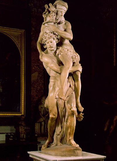 Эней выносит своего отца из горящей Трои. Скульптура Бернини, 1618 г.