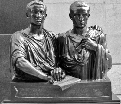 Братья Тиберий и Гай Гракхи (Работа Эжена Гийома. 1853 год. Музей д'Орсе. Париж)