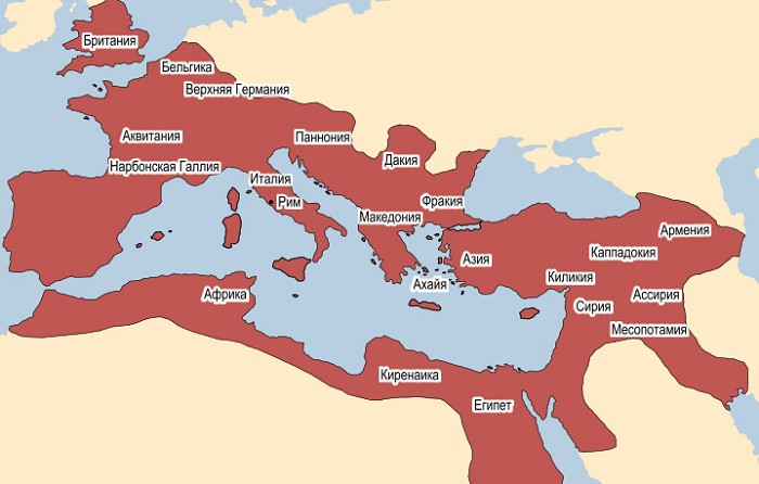 Римская империя в 117 г.
