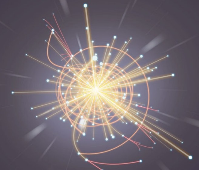 Столкновение частиц в Большом адронном коллайдере